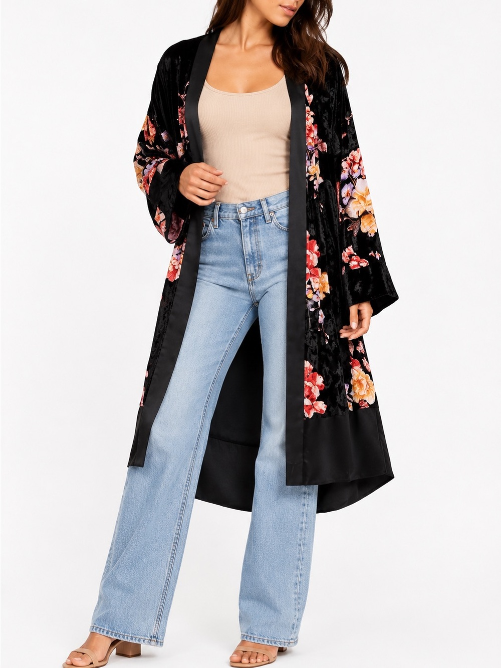 Out From Under Floral Velvet Robe - Picture 2 of 8
